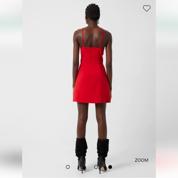 French Connection red Square neck dress size 6 - Picture 5 of 8